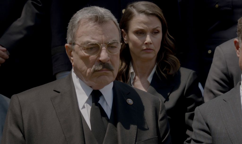 Tom Selleck as Frank Reagan and Bridget Moynahan as Erin Reagan Boyle