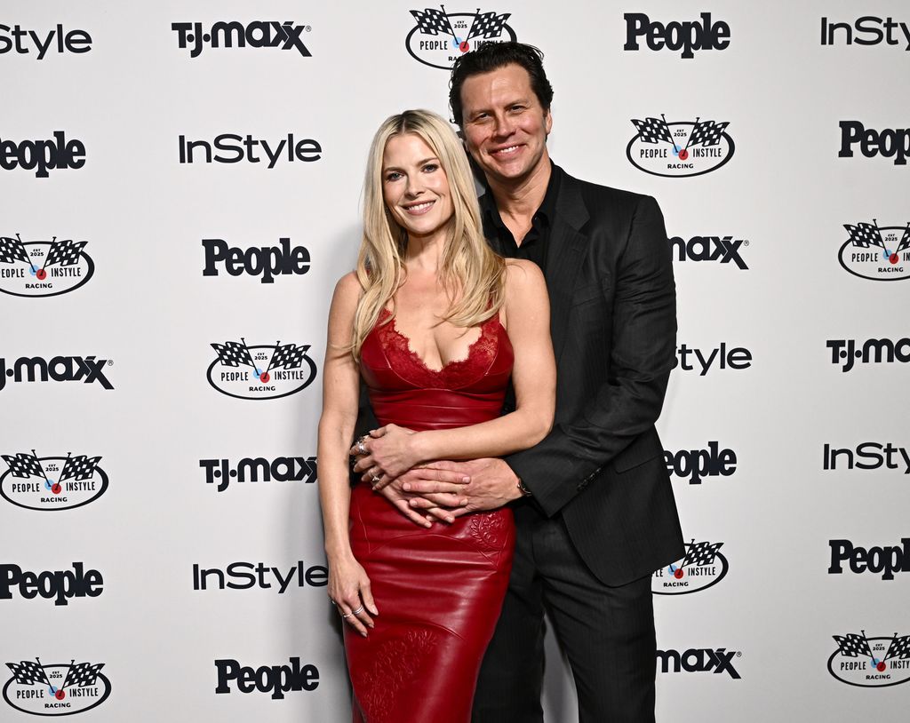 Ali Larter and Hayes MacArthur attend the PEOPLE And InStyle Drive-By F1 Party at the Lavo Restaurant at The Palazzo Las Vegas on November 21, 2025 in Las Vegas, Nevada.