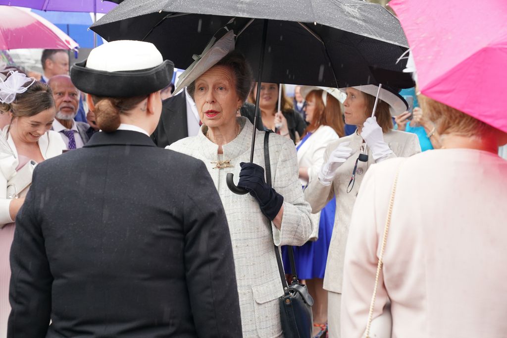 Princess Royal greets guests during a Garden Party at the Palace of Holyroodhouse