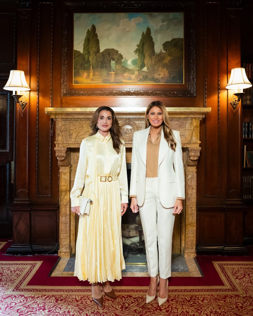 Queen Rania of Jordan and First Lady Melania Trump