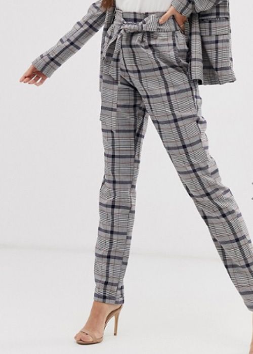 asos checked trousers