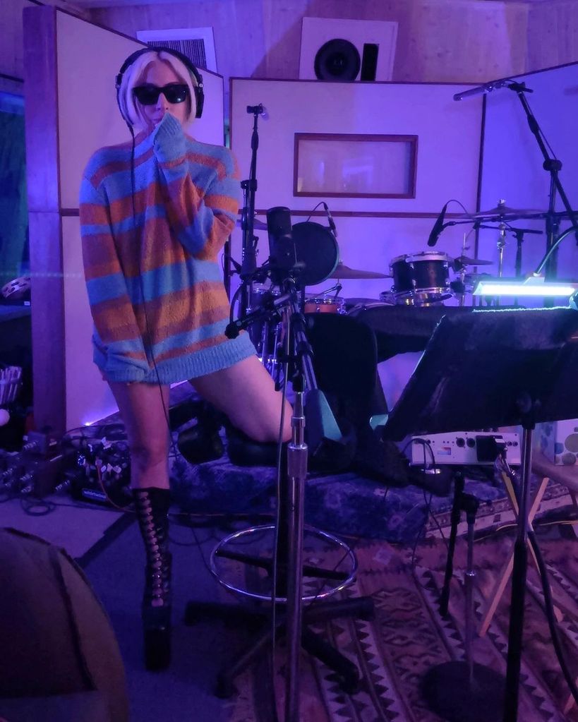 Lady Gaga shares new pictures from inside her recording studio