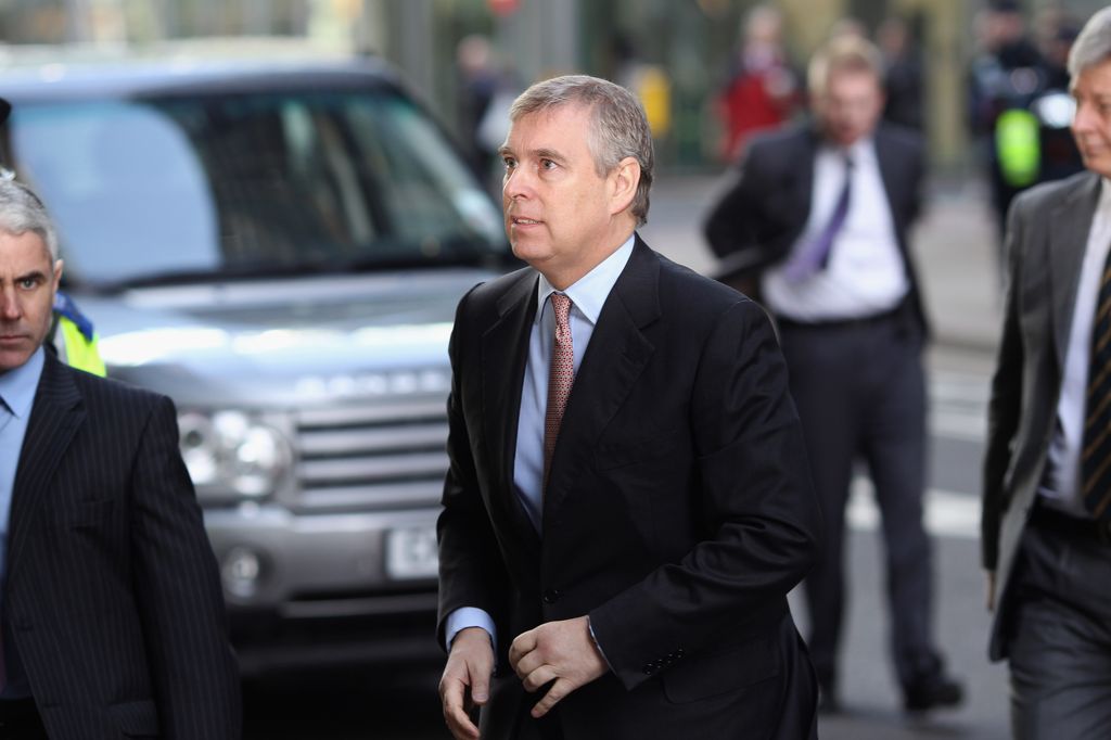 Prince Andrew The Duke of York arrives at the Headquarters of CrossRail in Canary Wharf on March 7, 2011 in London, 