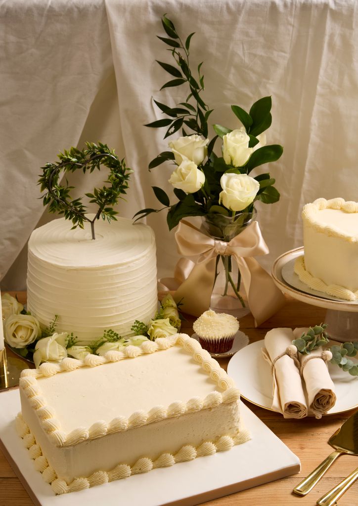 The collection features a trio of elegant one-tier designs