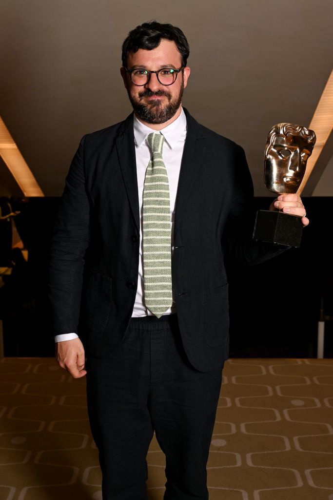 Simon Bird backstage during the 2024 BAFTA Television Awards