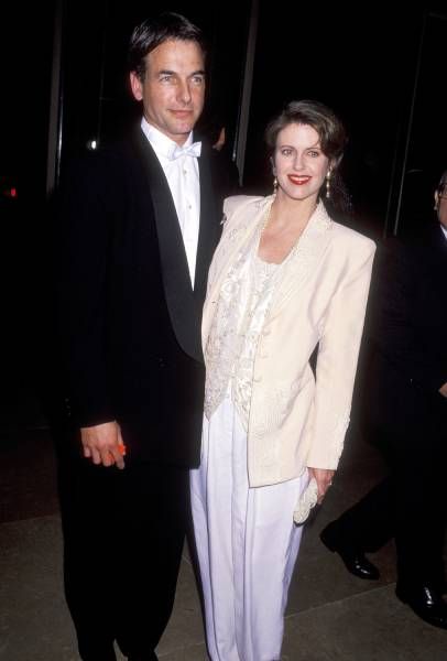 Mark harmon and his wife Pam Dawber at the Golden Globes