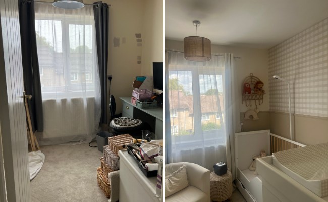 nursery before and after decorating
