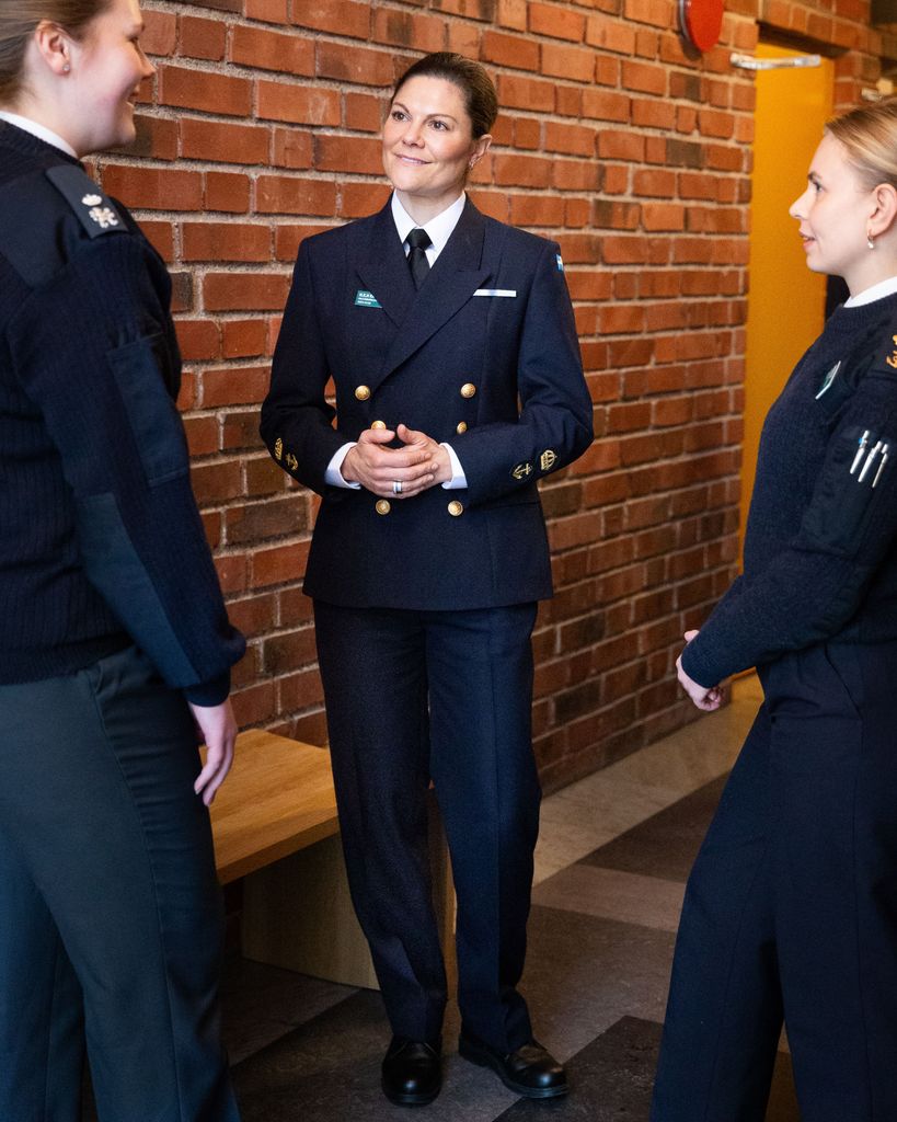 Crown Princess Victoria looked incredibly smart in her cadet uniform