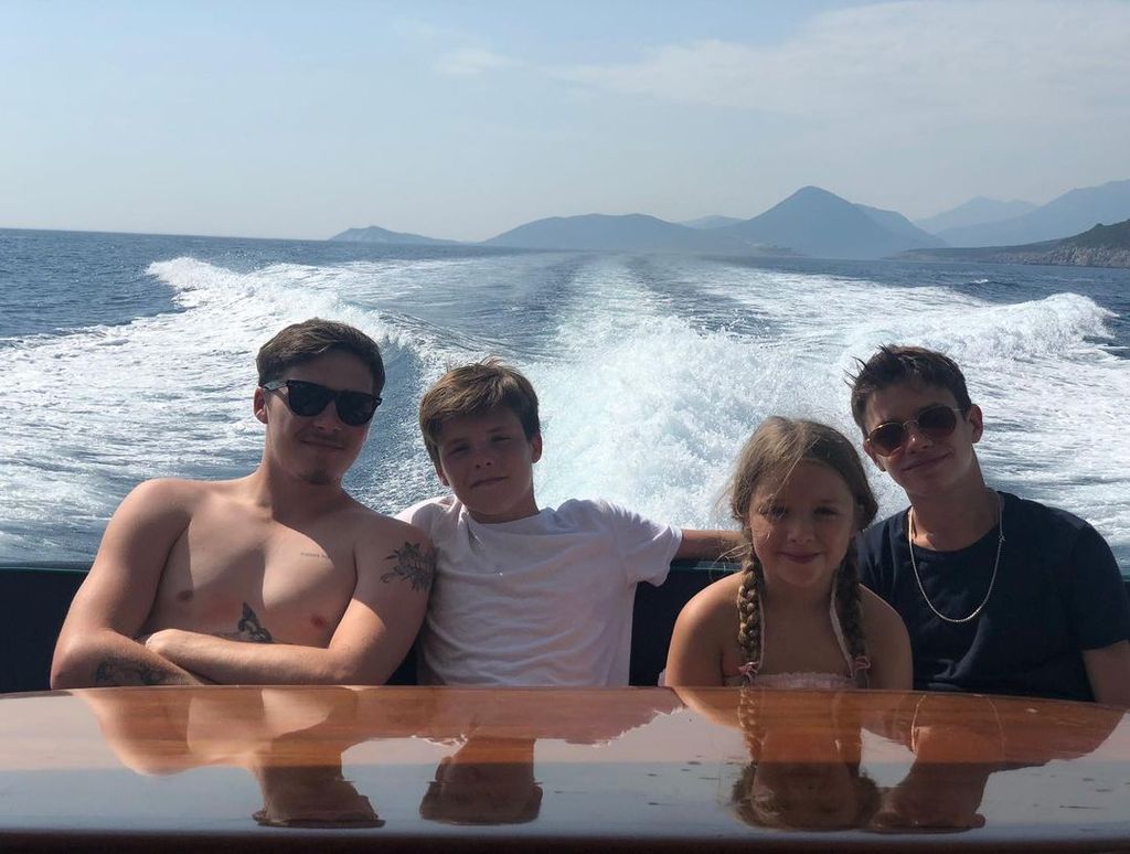 The Beckham children on holiday