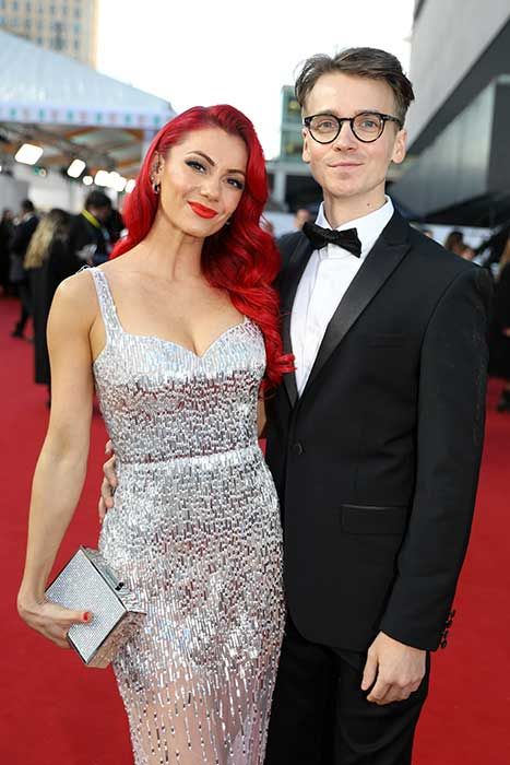 Dianne Buswell and Joe Sugg on the red carpet