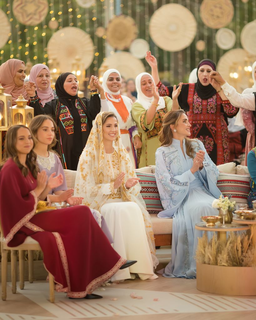 Princess Iman and Princess Salma pictured alongside Rajwa and Queen Rania