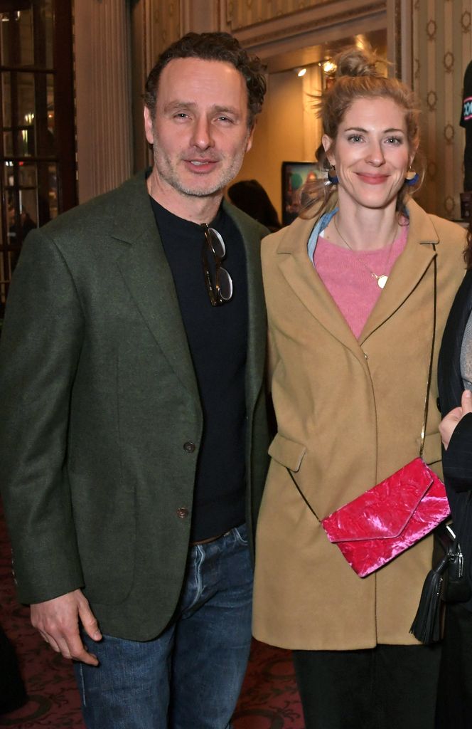 Andrew Lincoln and Gael Anderson attend a performance of "Company" in the West End at The Gielgud Theatre on February 11, 2019 in London, England