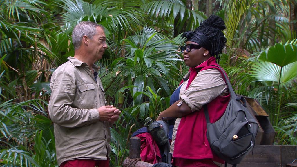 Nigel Farage and Nella Rose on I'm a Celebrity... Get Me Out of Here!
