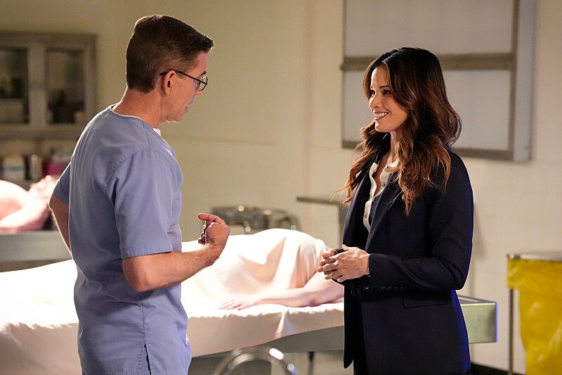 Brian Dietzen as Jimmy Palmer and Katrina Law as Jessica Knight in NCIS