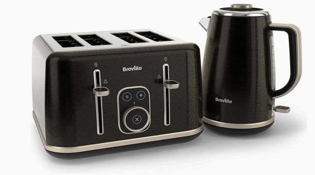 prince harry and meghan markle breville toaster kettle set black
