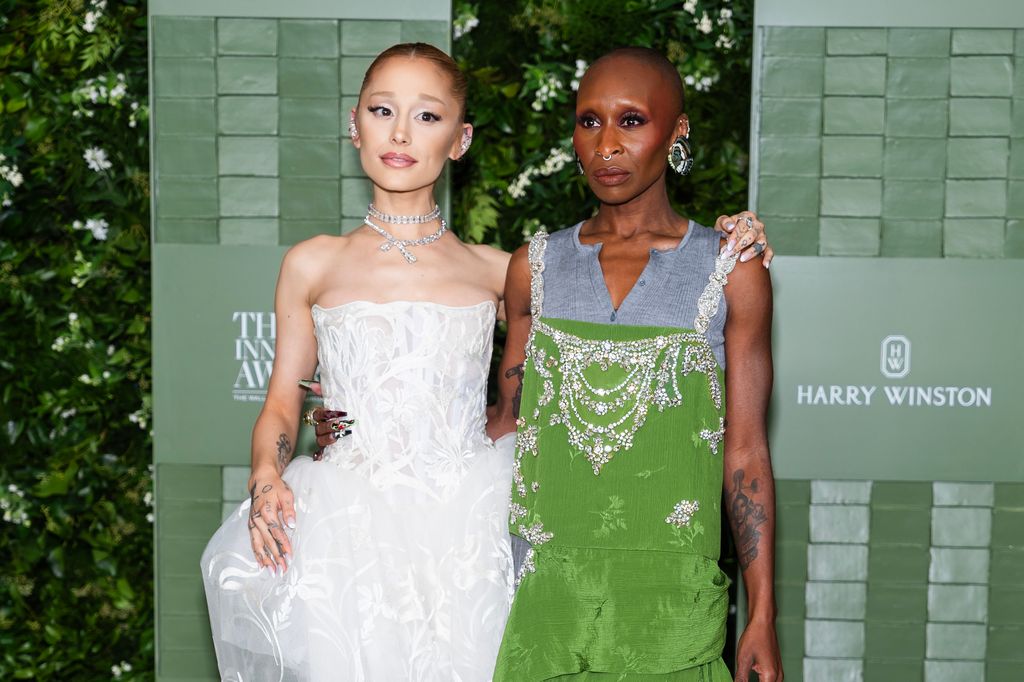 Ariana Grande (L) and Cynthia Erivo attend the 2024 WSJ Innovators Awards at Museum of Modern Art on October 29, 2024 in New York City.