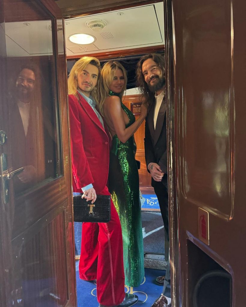 The trio looked incredibly glamorous on the luxury train