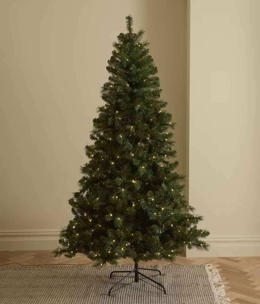 M&S 7ft Pre-Lit Pine Christmas Tree