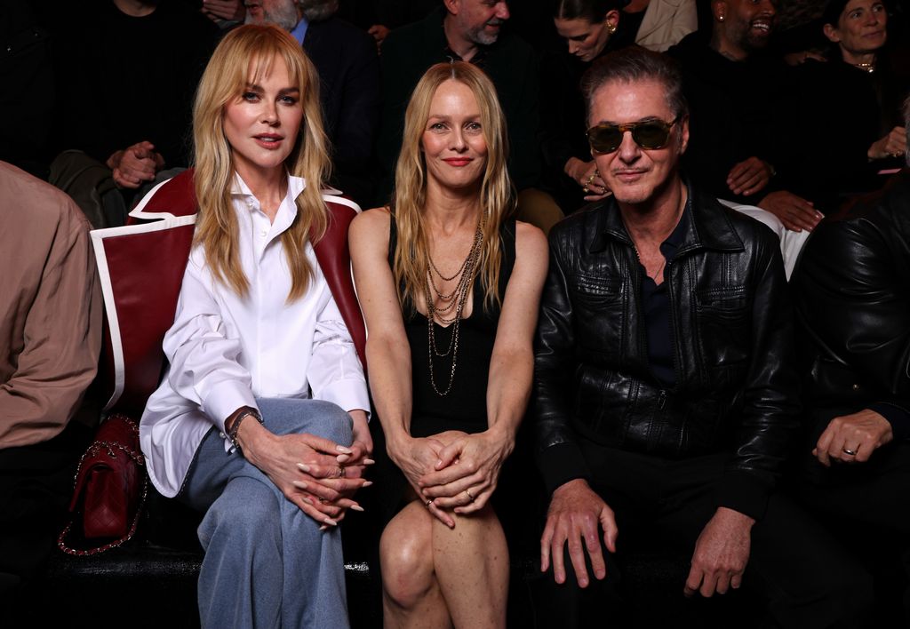 Nicole Kidman, Vanessa Paradis and Ãtienne Daho attend the Chanel Womenswear Spring/Summer 2026 show as part of Paris Fashion Week on October 06, 2025 in Paris, France