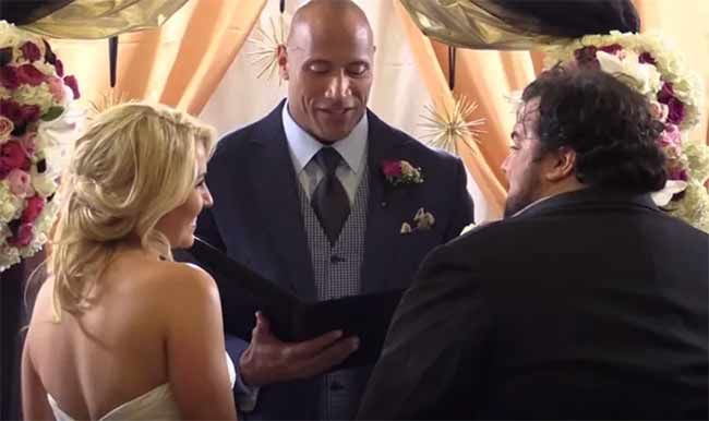 the rock wedding officiant