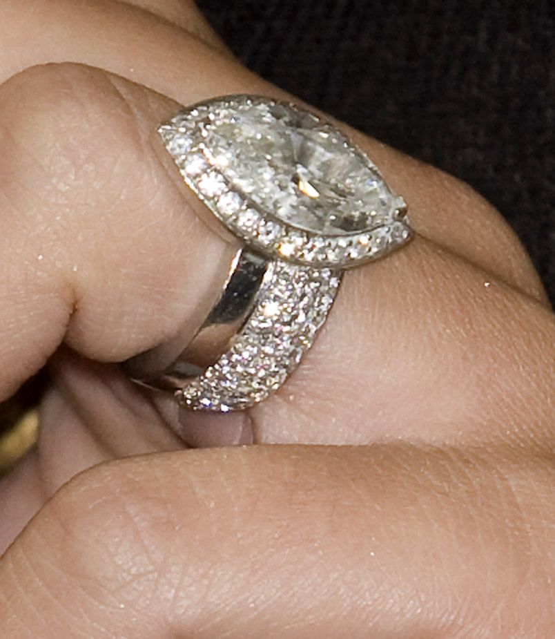 Coleen Rooney marquise diamond ring up close