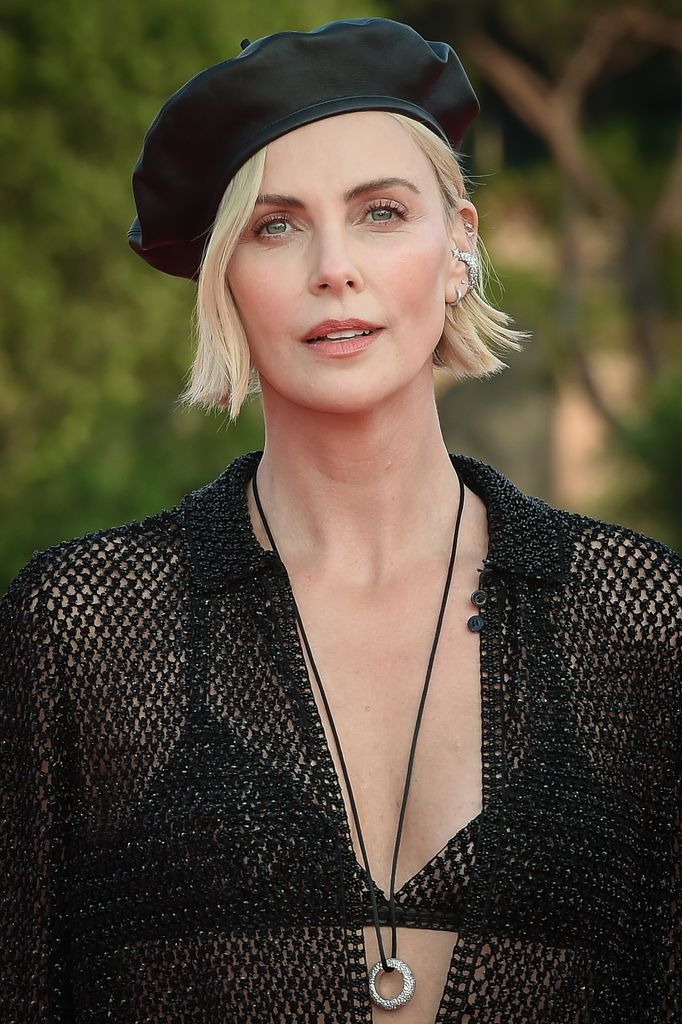 Charlize Theron on the red carpet at the world premiere of the film Fast X at the Colosseum, Rome