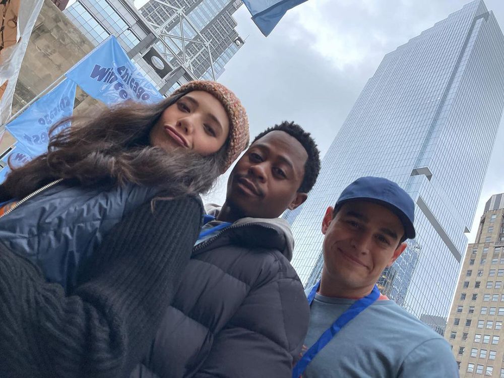 Hanako Greensmith, Daniel Kyri and Alberto Rosende selfie