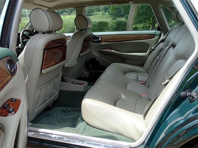 queen car daimler interior back