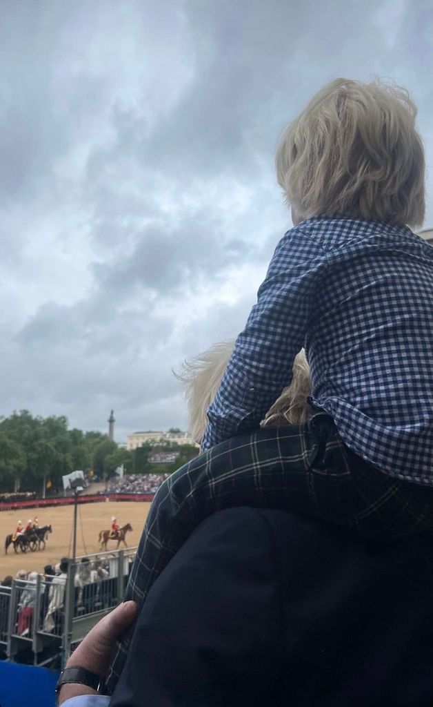 Boris and his son Wilf both have tousled blond hair