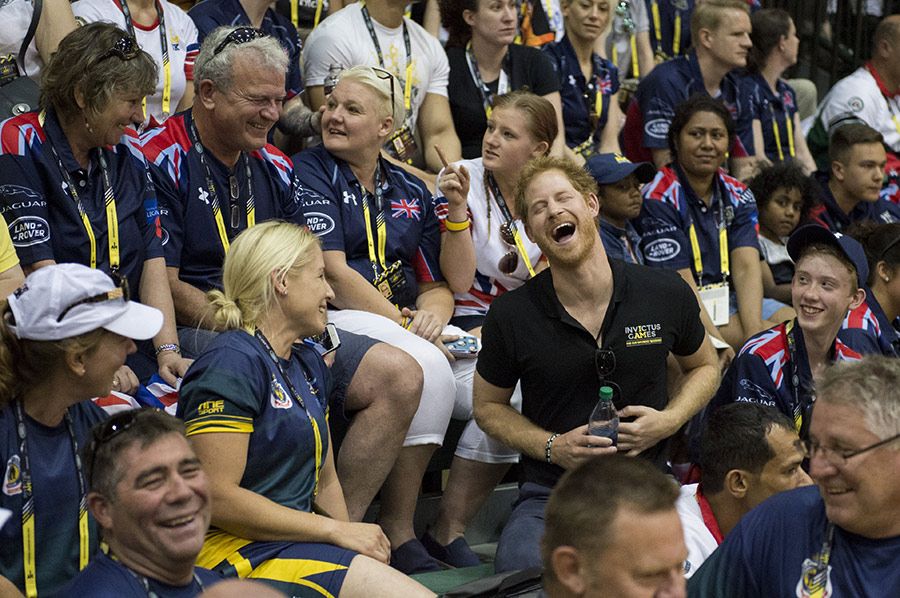 prince harry laughing 