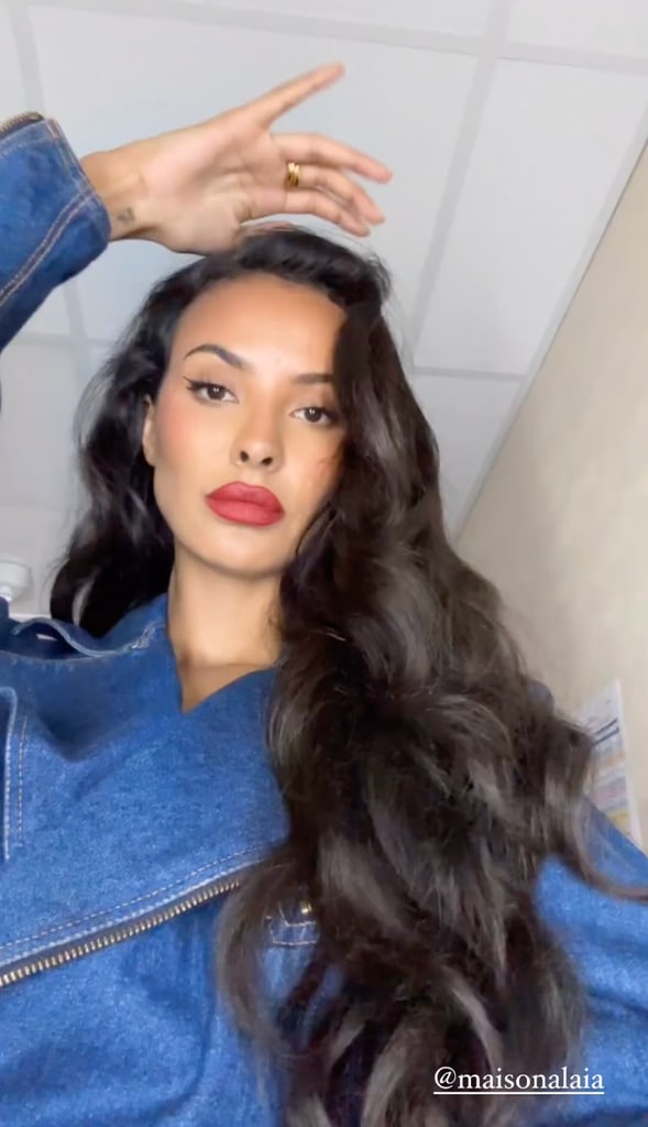 Maya shared a video wearing the coolest denim co-ord of the season