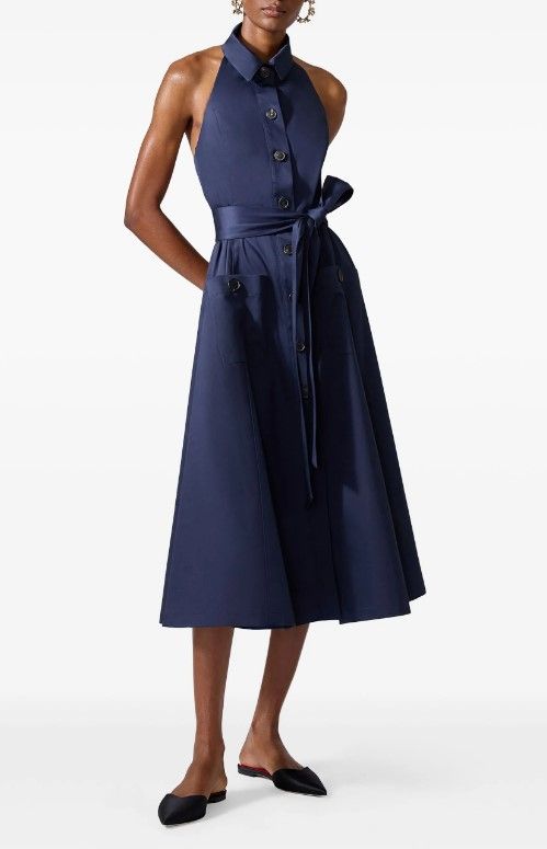 Carolina Herrera 'buttoned halterneck dress' worn by Meghan Markle
