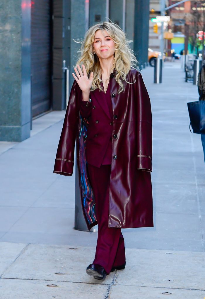 jennette mccurdy nyc maroon outfit