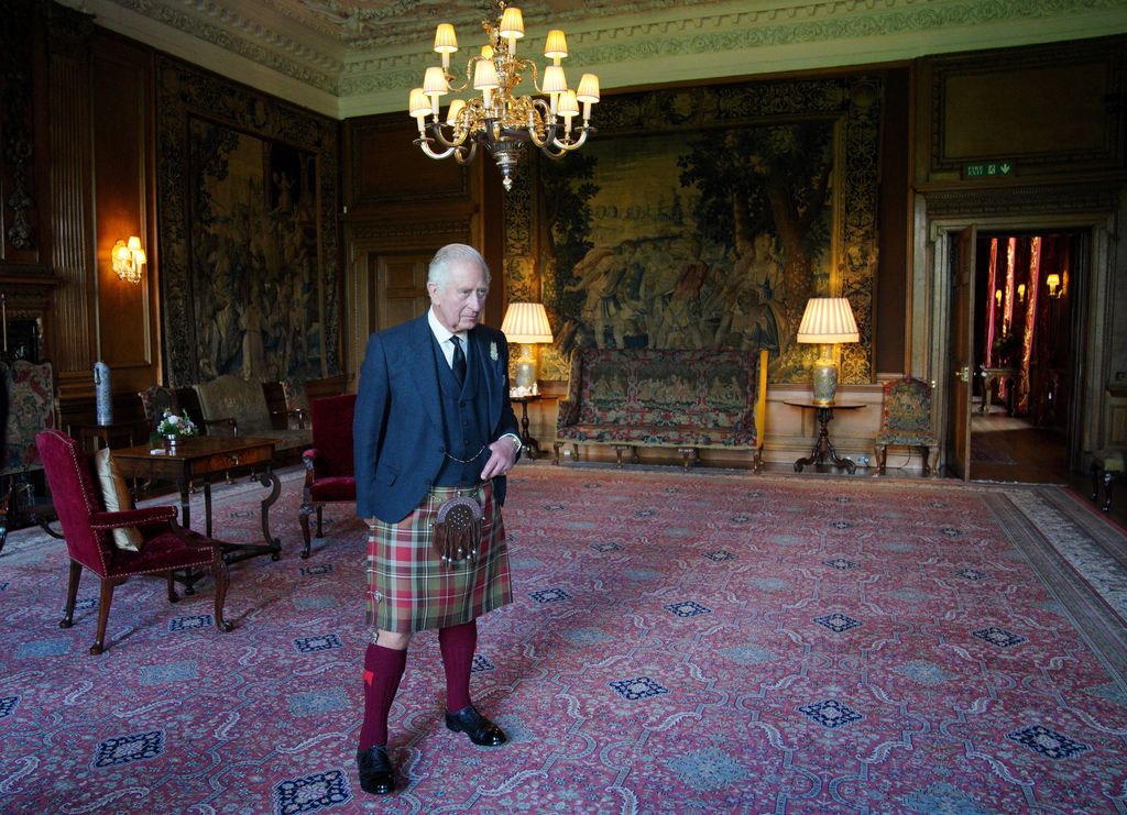 King Charles at the Palace of Holyroodhouse a few days after the late Queen's death