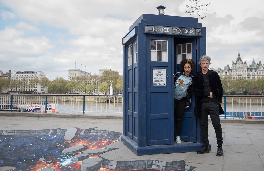 Pearl Mackie and Peter Capaldi in a promotional image for Doctor Who