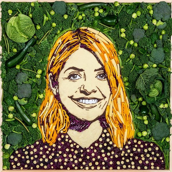 Holly Willoughby made out of vegetables