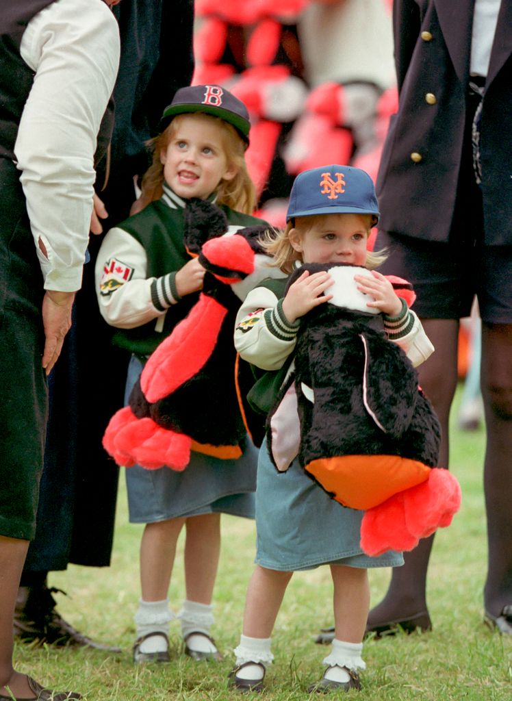Princess Beatrice and Princess Eugenie at The Royal Windsor Horse Show on May 14, 1993