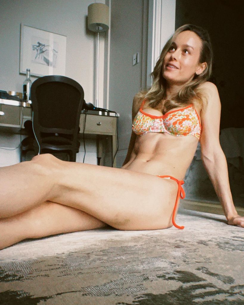 Brie sitting in bikini