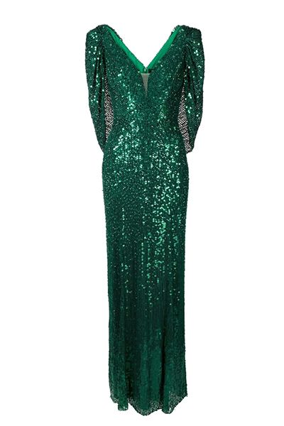 Jenny Packham Green Sequin Dress
