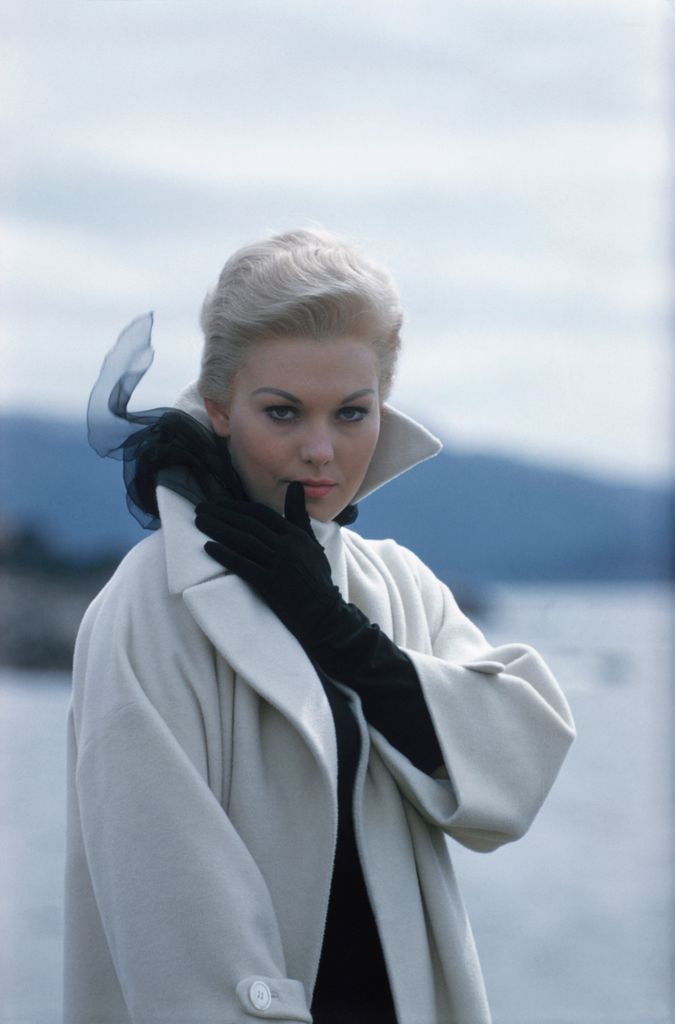 Kim Novak on the set of the 1958 film "Vertigo" 