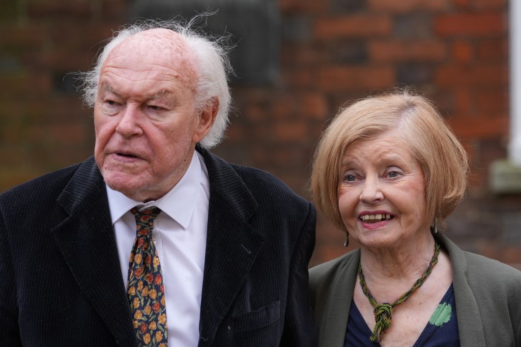 Timothy West and Prunella Scales leaving Lamb House, once home to novelists Henry James, Rumer Godden and E. F. Benson, in Rye, East Sussex after joining Queen Camilla at a Garden Party