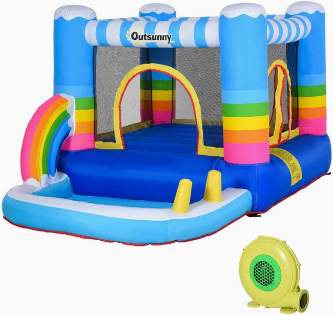 gigi zayn Khai birthday party bouncy castle house