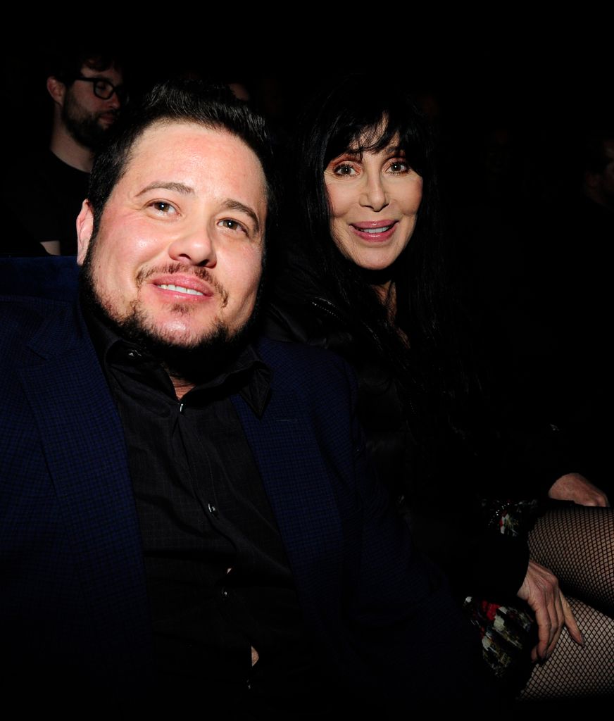 Chaz Bono and Cher attend the Los Angeles Screening of "Dirty" at Writers Guild Theater on March 1, 2015 in Beverly Hills, California.
