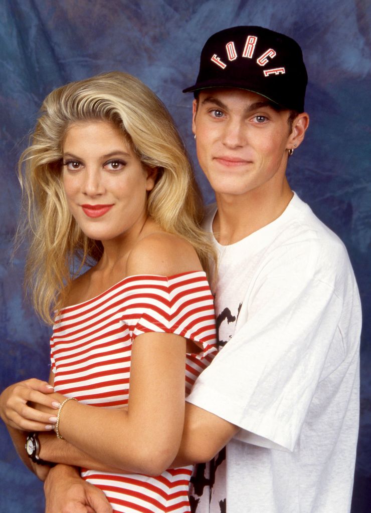 Tori and Brian Austin Green, co-stars on the television series Beverly Hills, 90210