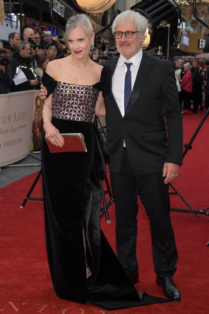 Elizabeth McGovern and Simon Curtis at premiere for Downton Abbey 2