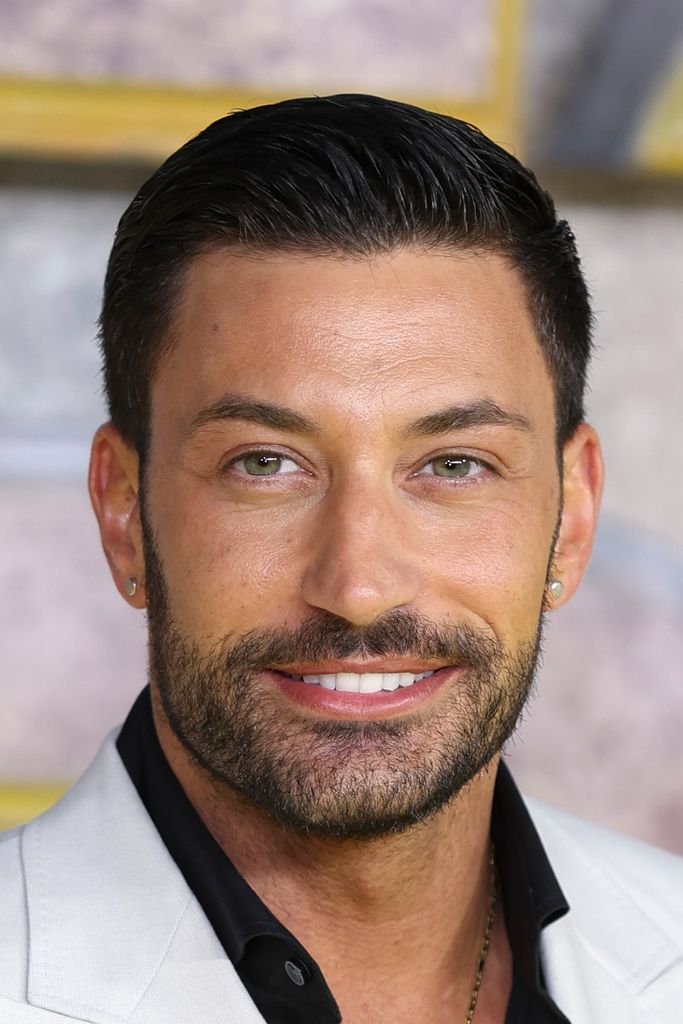 Giovanni Pernice smiling at the UK premiere of 'Black Adam' 