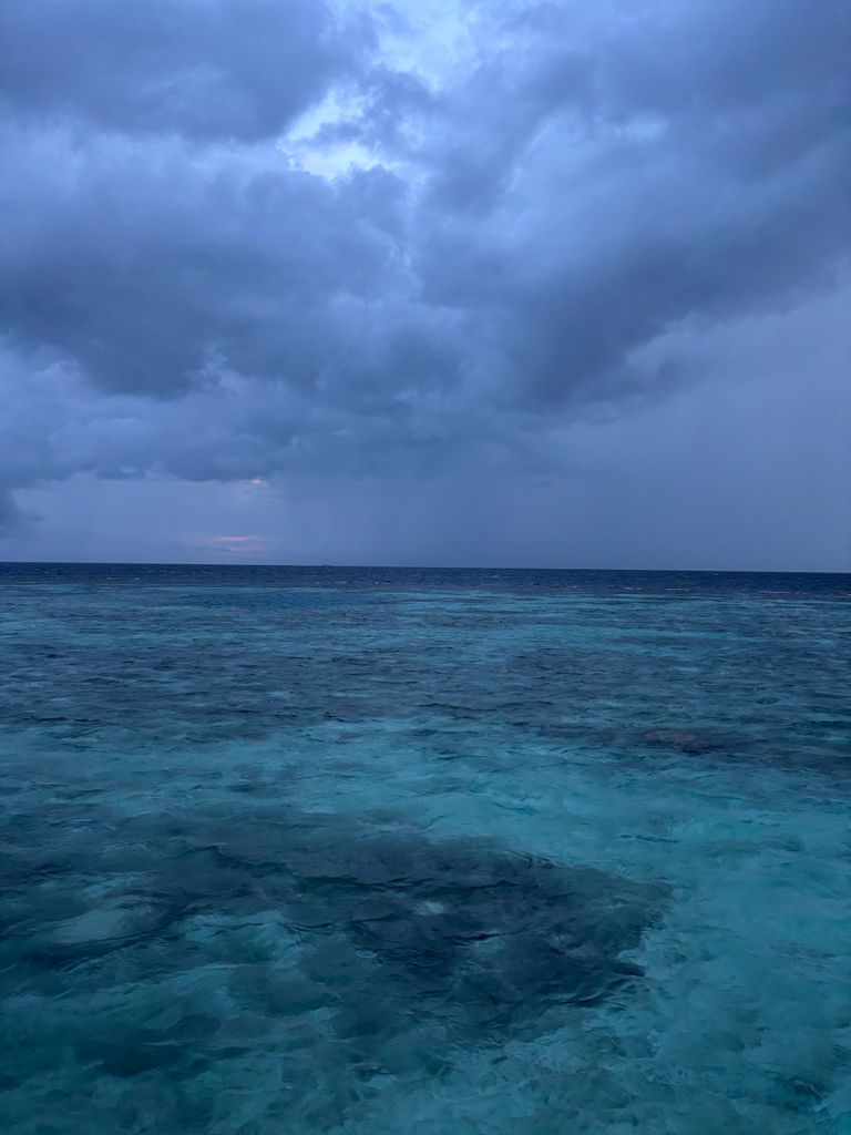 Stormy skies in the Maldives