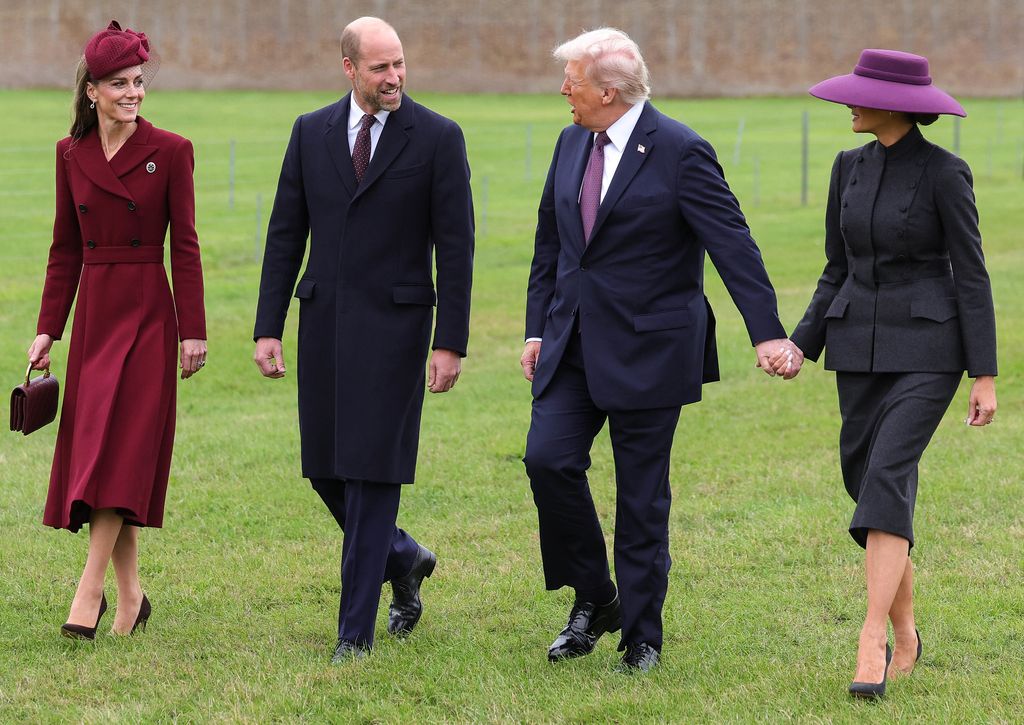 The Prince and Princess of Wales greeted Donald and Melania Trump at Windsor Castle