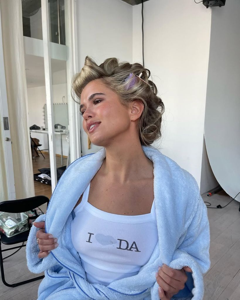 Matilda djerf in dressing robe