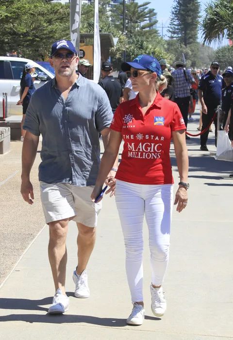 zara tindall jeans red top
